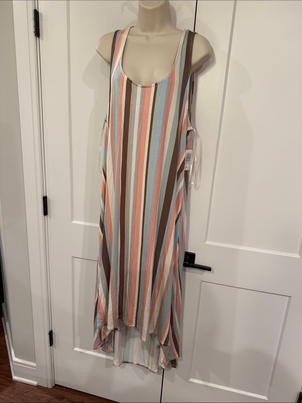 NWT torrid Striped High-Low Dress in Brown, Peach, Blue & Cream SIZE 3